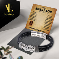 Thumbnail for Bracelet Necklace Gifts For Bonus Son With Personalized Message Card Necklace