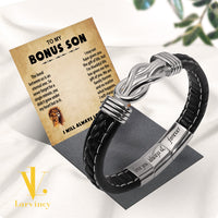 Thumbnail for Bracelet Necklace Gifts For Bonus Son With Personalized Message Card Necklace