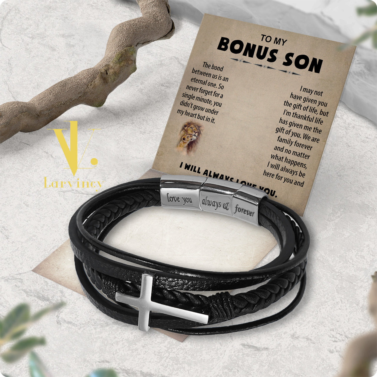 Bracelet Necklace Gifts For Bonus Son With Personalized Message Card Necklace