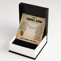 Thumbnail for Cuban Necklace Gifts For Bonus Son With Personalized Message Card Necklace