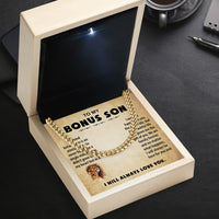 Thumbnail for Cuban Necklace Gifts For Bonus Son With Personalized Message Card Necklace