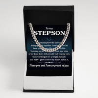 Thumbnail for Cuban Necklace Gifts For Bonus Son With Personalized Message Card Necklace