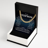 Thumbnail for Cuban Necklace Gifts For Bonus Son With Personalized Message Card Necklace