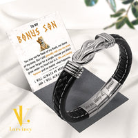 Thumbnail for Bracelet Necklace Gifts For Bonus Son With Personalized Message Card Necklace