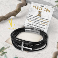 Thumbnail for Bracelet Necklace Gifts For Bonus Son With Personalized Message Card Necklace