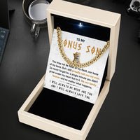 Thumbnail for Cuban Necklace Gifts For Bonus Son With Personalized Message Card Necklace