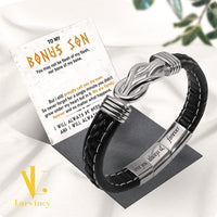 Thumbnail for Bracelet Necklace Gifts For Bonus Son With Personalized Message Card Necklace