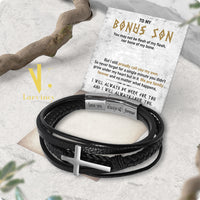 Thumbnail for Bracelet Necklace Gifts For Bonus Son With Personalized Message Card Necklace