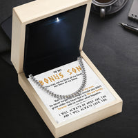 Thumbnail for Cuban Necklace Gifts For Bonus Son With Personalized Message Card Necklace