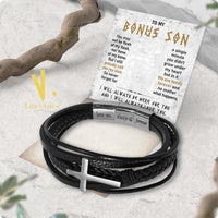 Thumbnail for Bracelet Necklace Gifts For Bonus Son With Personalized Message Card Necklace