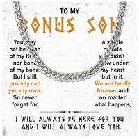 Thumbnail for Cuban Necklace Gifts For Bonus Son With Personalized Message Card Necklace