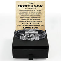 Thumbnail for Bracelet Necklace Gifts For Bonus Son With Personalized Message Card Necklace