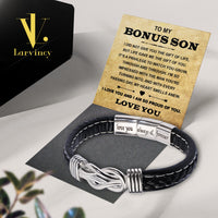 Thumbnail for Bracelet Necklace Gifts For Bonus Son With Personalized Message Card Necklace