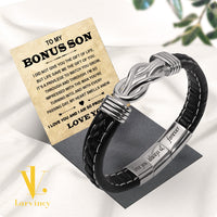 Thumbnail for Bracelet Necklace Gifts For Bonus Son With Personalized Message Card Necklace