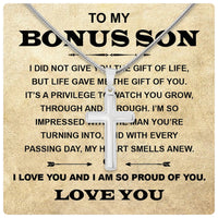 Thumbnail for Cuban Necklace Gifts For Bonus Son With Personalized Message Card Necklace