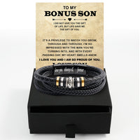 Thumbnail for Bracelet Necklace Gifts For Bonus Son With Personalized Message Card Necklace