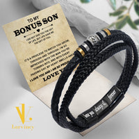 Thumbnail for Bracelet Necklace Gifts For Bonus Son With Personalized Message Card Necklace