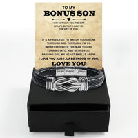 Thumbnail for Bracelet Necklace Gifts For Bonus Son With Personalized Message Card Necklace