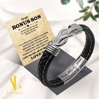 Thumbnail for Bracelet Necklace Gifts For Bonus Son With Personalized Message Card Necklace