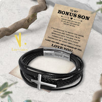 Thumbnail for Bracelet Necklace Gifts For Bonus Son With Personalized Message Card Necklace