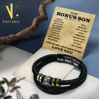 Thumbnail for Bracelet Necklace Gifts For Bonus Son With Personalized Message Card Necklace