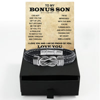 Thumbnail for Bracelet Necklace Gifts For Bonus Son With Personalized Message Card Necklace