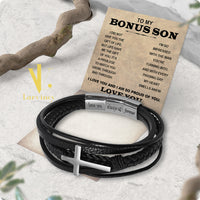 Thumbnail for Bracelet Necklace Gifts For Bonus Son With Personalized Message Card Necklace