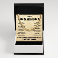 Thumbnail for Cuban Necklace Gifts For Bonus Son With Personalized Message Card Necklace