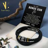 Thumbnail for Bracelet Necklace Gifts For Bonus Son With Personalized Message Card Necklace