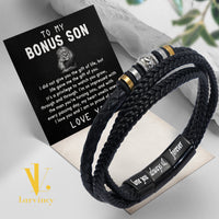 Thumbnail for Bracelet Necklace Gifts For Bonus Son With Personalized Message Card Necklace