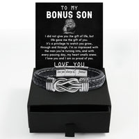 Thumbnail for Bracelet Necklace Gifts For Bonus Son With Personalized Message Card Necklace