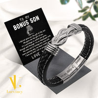 Thumbnail for Bracelet Necklace Gifts For Bonus Son With Personalized Message Card Necklace