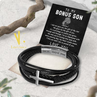 Thumbnail for Bracelet Necklace Gifts For Bonus Son With Personalized Message Card Necklace