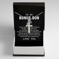 Thumbnail for Cuban Necklace Gifts For Bonus Son With Personalized Message Card Necklace