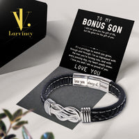 Thumbnail for Bracelet Necklace Gifts For Bonus Son With Personalized Message Card Necklace