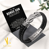 Thumbnail for Bracelet Necklace Gifts For Bonus Son With Personalized Message Card Necklace