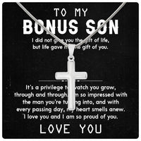 Thumbnail for Cuban Necklace Gifts For Bonus Son With Personalized Message Card Necklace