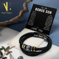 Thumbnail for Bracelet Necklace Gifts For Bonus Son With Personalized Message Card Necklace