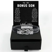 Thumbnail for Bracelet Necklace Gifts For Bonus Son With Personalized Message Card Necklace