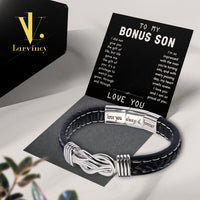 Thumbnail for Bracelet Necklace Gifts For Bonus Son With Personalized Message Card Necklace