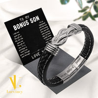 Thumbnail for Bracelet Necklace Gifts For Bonus Son With Personalized Message Card Necklace