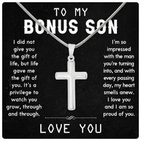 Thumbnail for Cuban Necklace Gifts For Bonus Son With Personalized Message Card Necklace