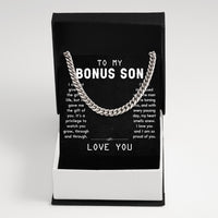 Thumbnail for Cuban Necklace Gifts For Bonus Son With Personalized Message Card Necklace