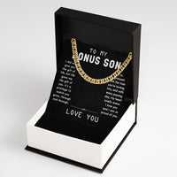 Thumbnail for Cuban Necklace Gifts For Bonus Son With Personalized Message Card Necklace