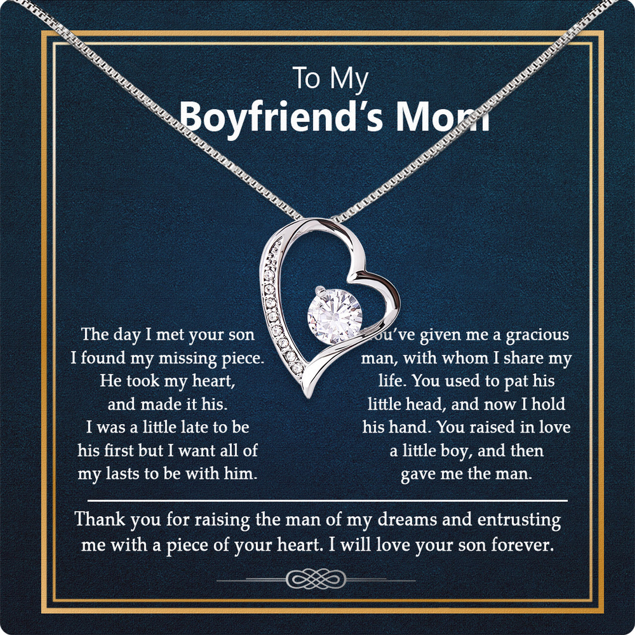 Boyfriend’s Mom Necklace: A Heartfelt Gift for the Woman Who Raised Him