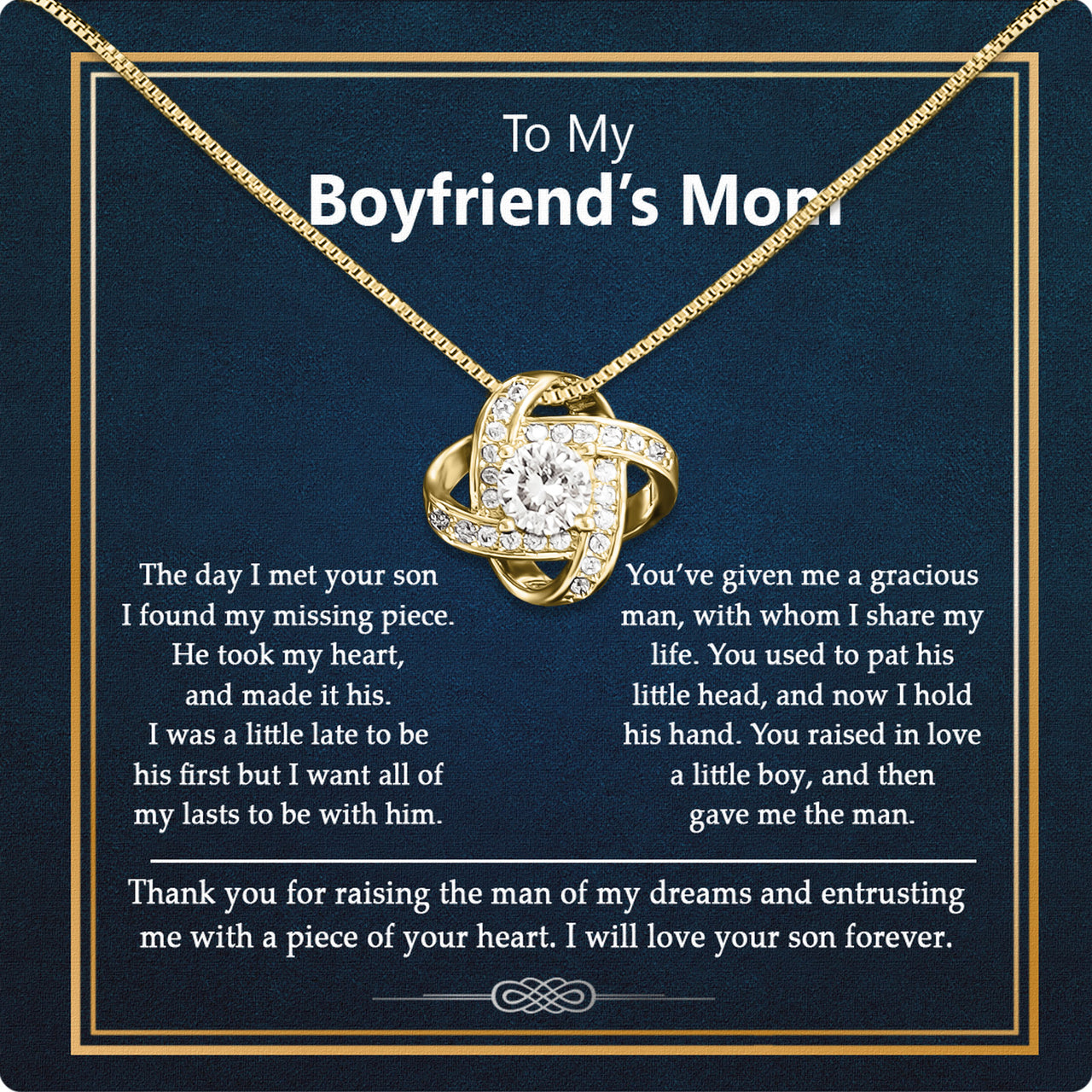 Boyfriend’s Mom Necklace: A Heartfelt Gift for the Woman Who Raised Him