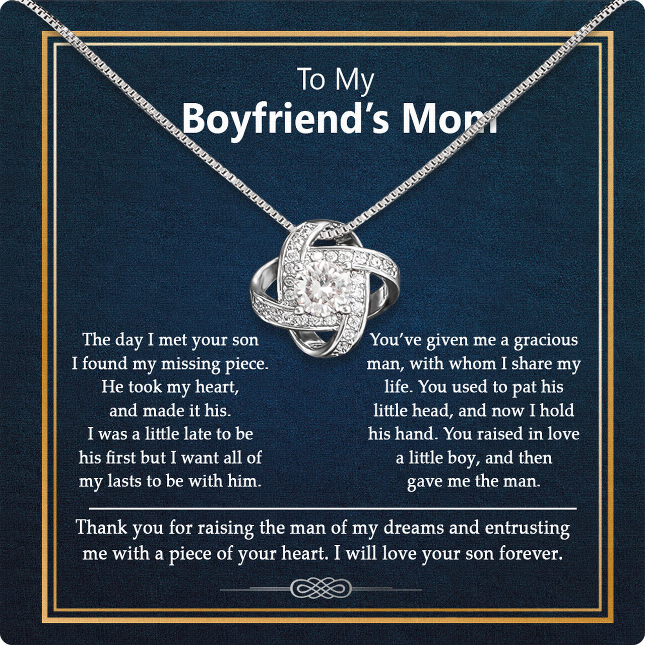 Boyfriend’s Mom Necklace: A Heartfelt Gift for the Woman Who Raised Him