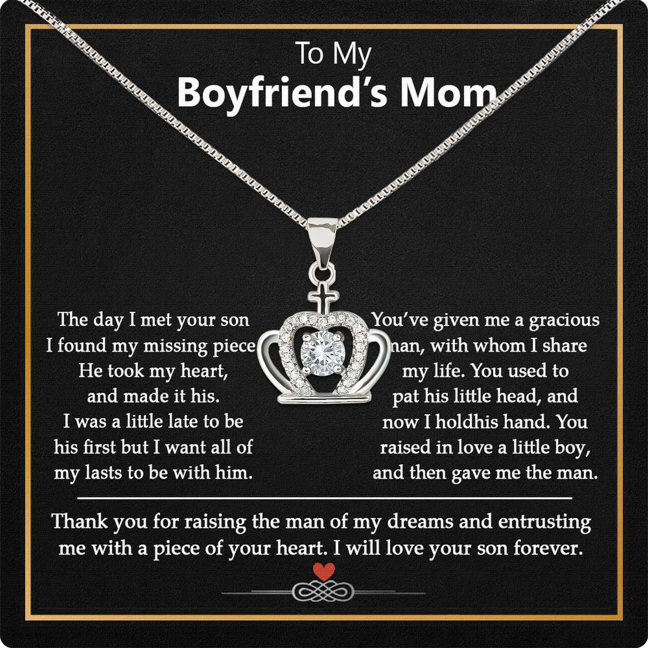 Boyfriend's Mom Necklace: A Heartfelt Gift for the Woman Who Raised Him