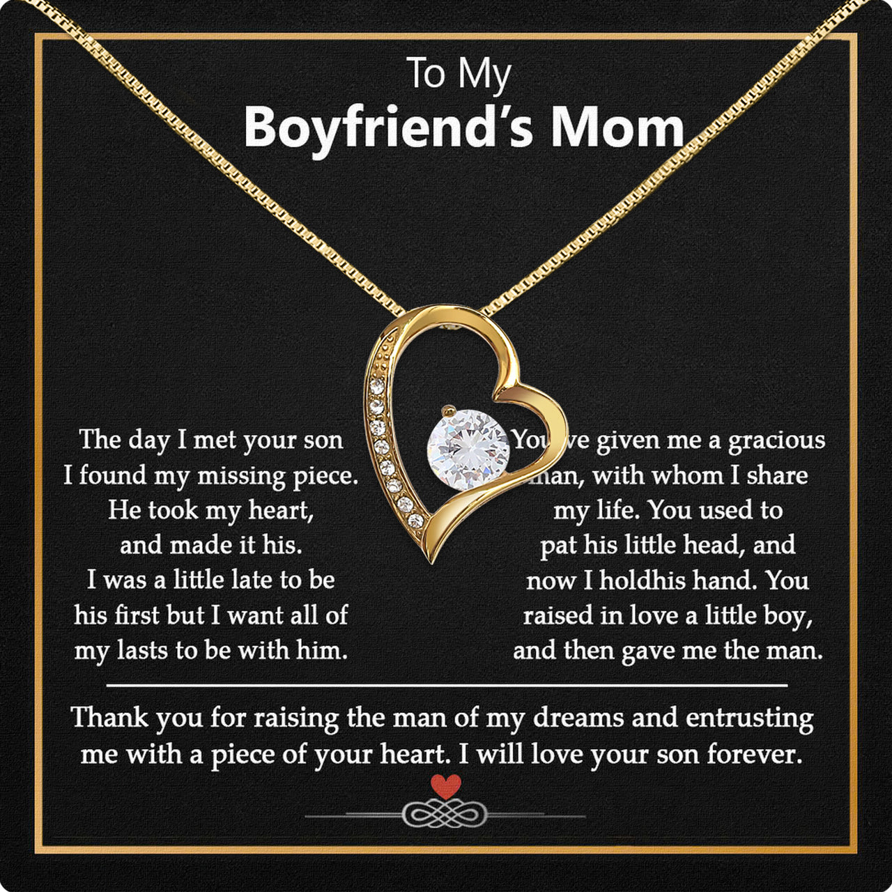 Boyfriend's Mom Necklace: A Heartfelt Gift for the Woman Who Raised Him