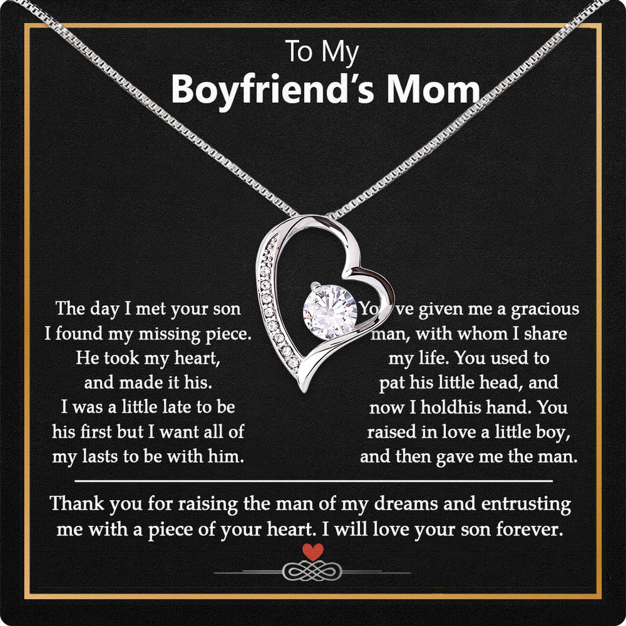 Boyfriend's Mom Necklace: A Heartfelt Gift for the Woman Who Raised Him